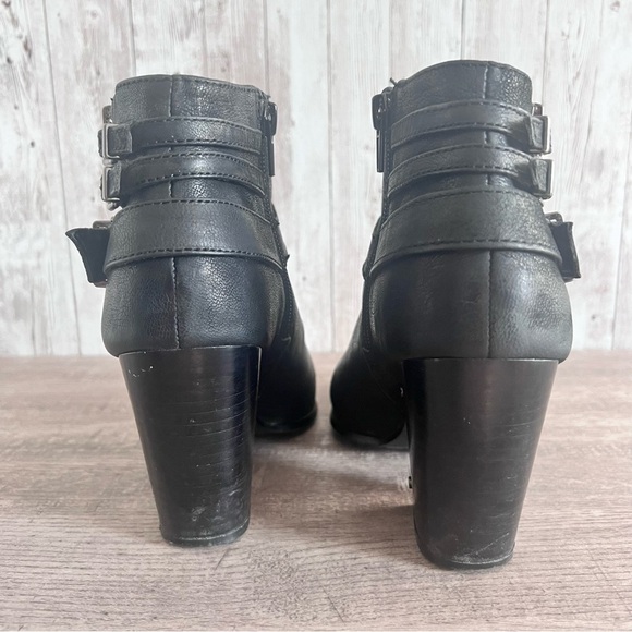 Vince Camuto Leather Moto Western Ankle Boot Size 7 - Picture 7 of 9